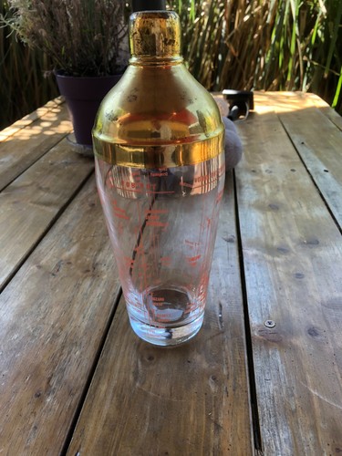 Cocktail shaker glas 60er - glas,