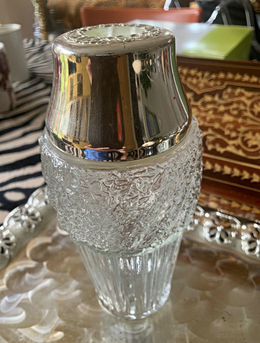 Vintage eiseimer glas - eiseimer, glas/metall