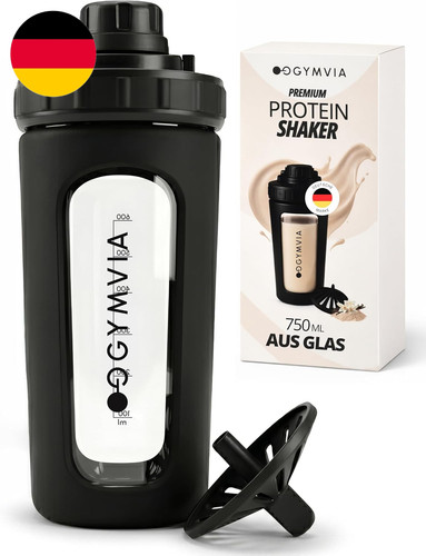 Protein shaker glas 750ml mit - glas,